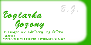 boglarka gozony business card